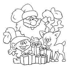 Malen Neujahr und Weihnachten Team Santa