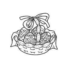Easter basket with eggs