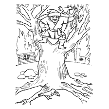 coloring page: Picture for coloring on the theme Nightingale the robber