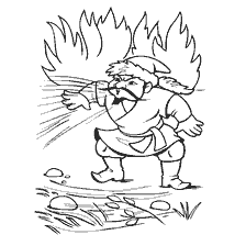 coloring page: Coloring based on Russian folk tales - Whistled Nightingale
