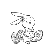 Easter Bunny z jajkami
