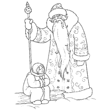 coloring page: Illustration from the coloring book Russian folk tales Padcheritsa