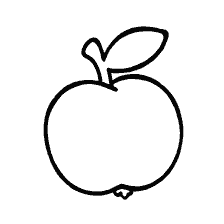 A coloring apple