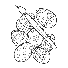 Painting Easter eggs with a brush