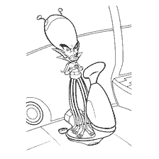 Kleuring van de Boze Galactozar uit de cartoon Monster tegen Aliens