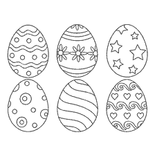 Coloring with Easter eggs and patterns