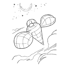Ruimteschip van Monsters vs. Aliens cartoon voor kleuren