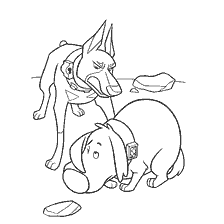 página para colorear: Doug y el Perro Bruto en la película Up!