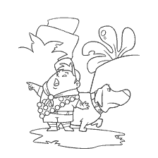 página para colorear: Colorear Russel y Doug de los dibujos animados Up!