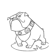 página para colorear: Bulldog para colorear de los dibujos animados Up!