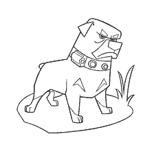 página para colorear: Boxer dibujo de la caricatura Up!