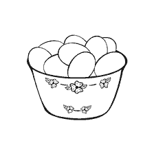 Easter egg basket for coloring