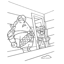 página para colorear: Russell y Carl de Up! (Up!) en el libro de colorear