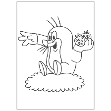 Mole holding berries