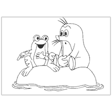 Coloring Mole and Frog