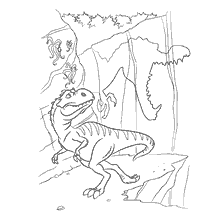 Coloring picture of a dinosaur from Ice Age 3: Dinosaur Age