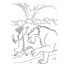 Coloring: Bug and Diego, Ice Age 3