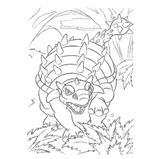 coloring of an evil dinosaur from Ice Age 3: Dinosaur Age