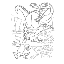 Coloring with Rudy and Sid from Ice Age 3: Dinosaur Age