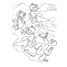 Coloring with dinosaurs from the Ice Age 3