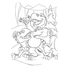 Sid with dinosaurs from Ice Age 3