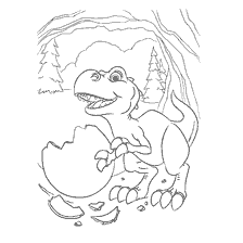 Coloring Little Dinosaur from Ice Age 3: Dinosaur Age