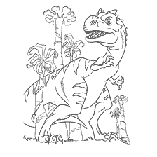 Coloring Mother Dinosaur from Ice Age 3: Dinosaur Age