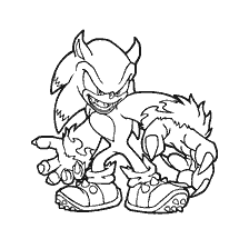 Sonic in the form of Sonic Unlished