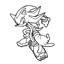Kleurplaat Shadow van Sonic X