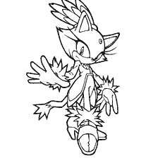 Sonic X's Blaze voor kleuren
