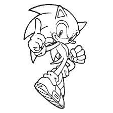 Het teken Sonic van Sonic X kleuren