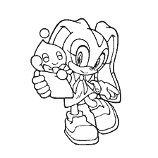 Crème van Sonic X houdt Chao in zijn handen