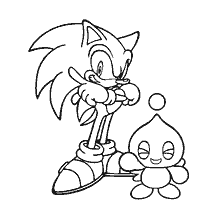 Sonic kleuren X met de karakters Sonic en Cheese