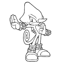 Kleurplaat Espio van de tekenfilm Sonic X