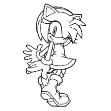 Amy Rose van Sonic X voor kleuren