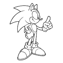 Sonic X-tekening voor kleuren