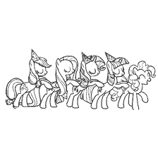 Pony Applejack፣ Fluttershy፣ Rarity፣ Sparkle፣ Pinky Pie