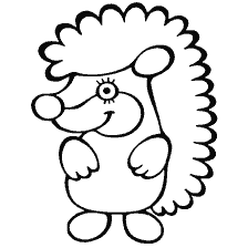 Hedgehog drawing for coloring