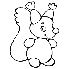 Animales para colorear: Ardilla
