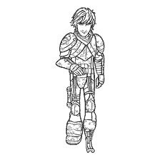 coloring page: Hiking in armor from the cartoon How to tame the dragon