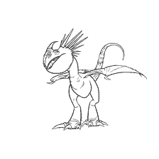 coloring page: Coloring Dragon Gromgild from How to Train Your Dragon