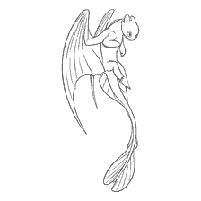coloring page: Coloring the Day Fury from How to Train Your Dragon