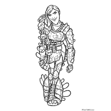 coloring page: Coloring the Buffalo from How to Train the Dragon