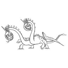 coloring page: Coloring Dragon Pristenhead from the cartoon How to Train Your Dragon