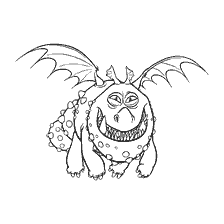 coloring page: Coloring the dragon Sardelka from the cartoon How to tame the dragon