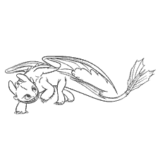 coloring page: Coloring Night Fury from How to Train Your Dragon