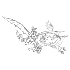 coloring page: Coloring Dragons and Horsemen from How to Train Your Dragon