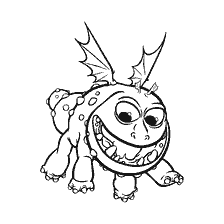 coloring page: Coloring Dragon Fish from the cartoon How to Train Your Dragon