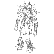 coloring page: Rakurska with the Tuffy from the cartoon How to Train Your Dragon