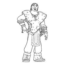 coloring page: Coloring of the character Ereth from the cartoon How to Train Your Dragon